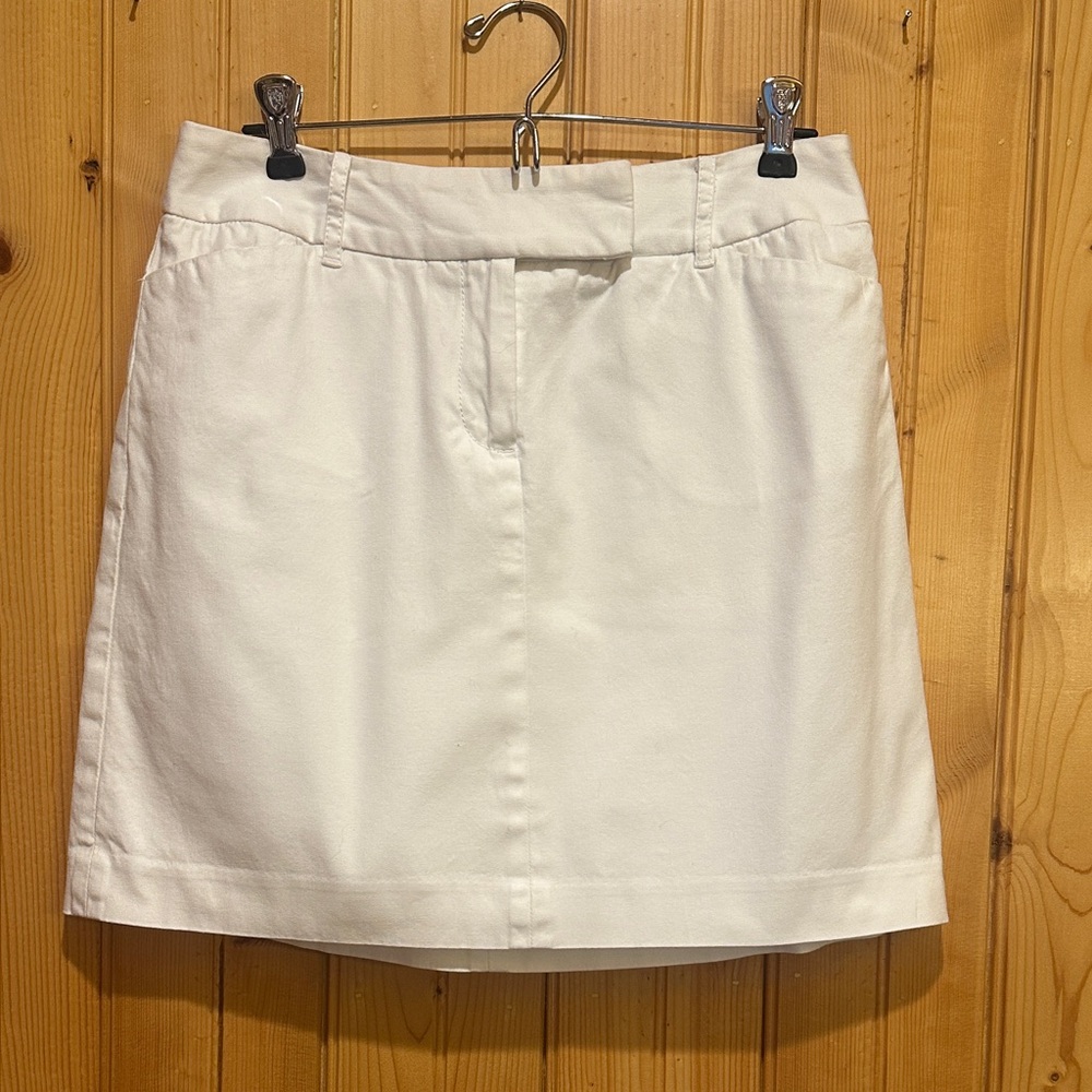 LOFT Elegant Cream Mini Skirt